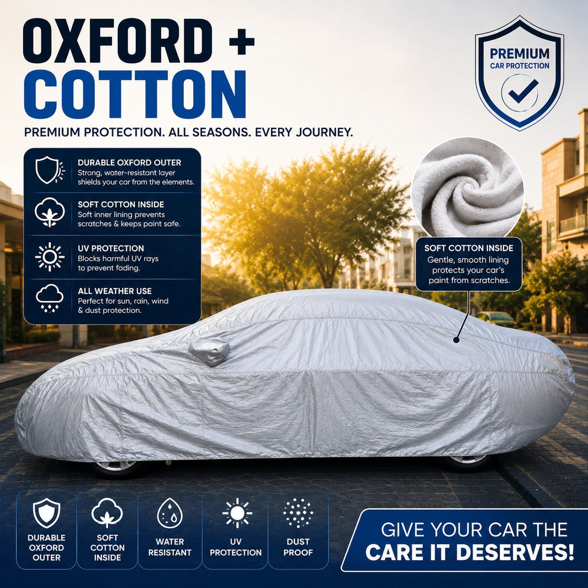 Oxford + Cotton Top Cover