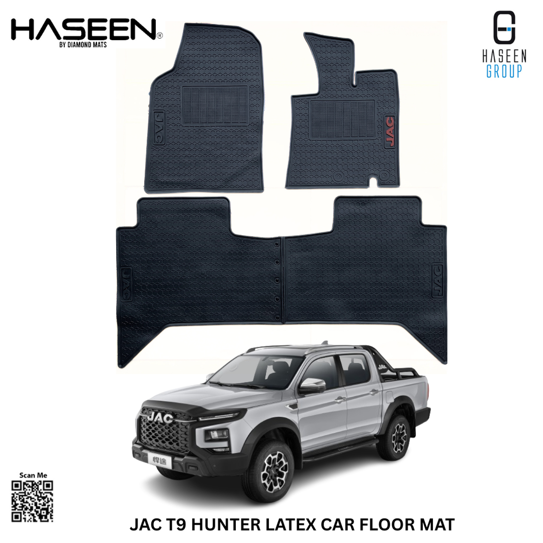 JAC T9 Hunter Latex Rubber PVC Floor Mats – Custom Fit Waterproof Heavy Duty