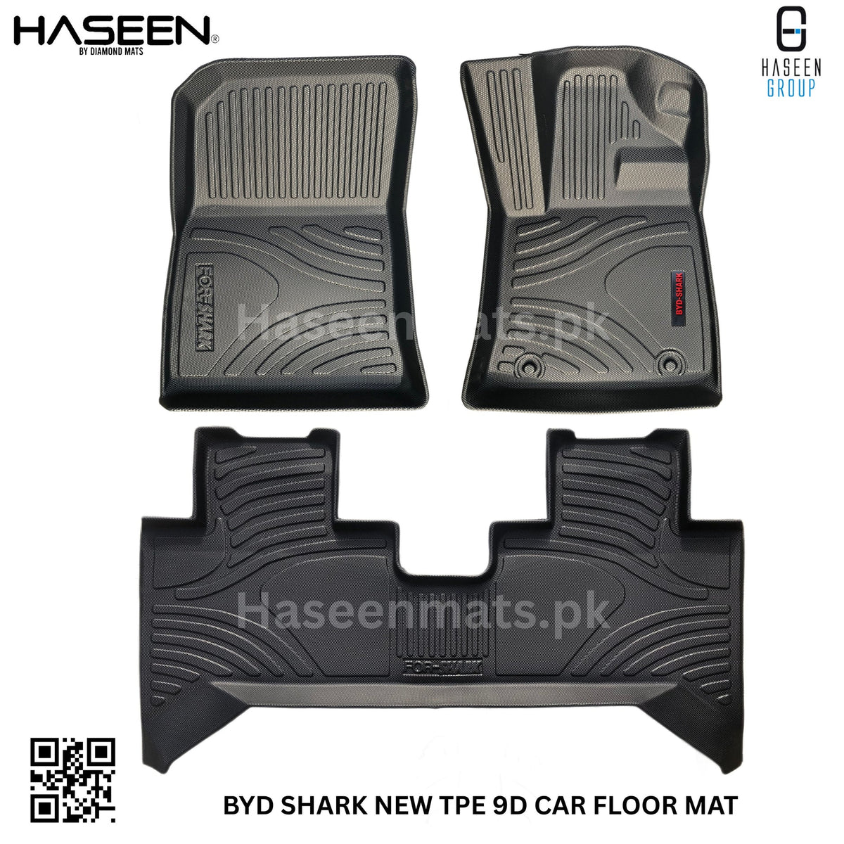 BYD Shark 9D TPE Floor Mats – Custom Fit Heavy Duty Waterproof Electric EV