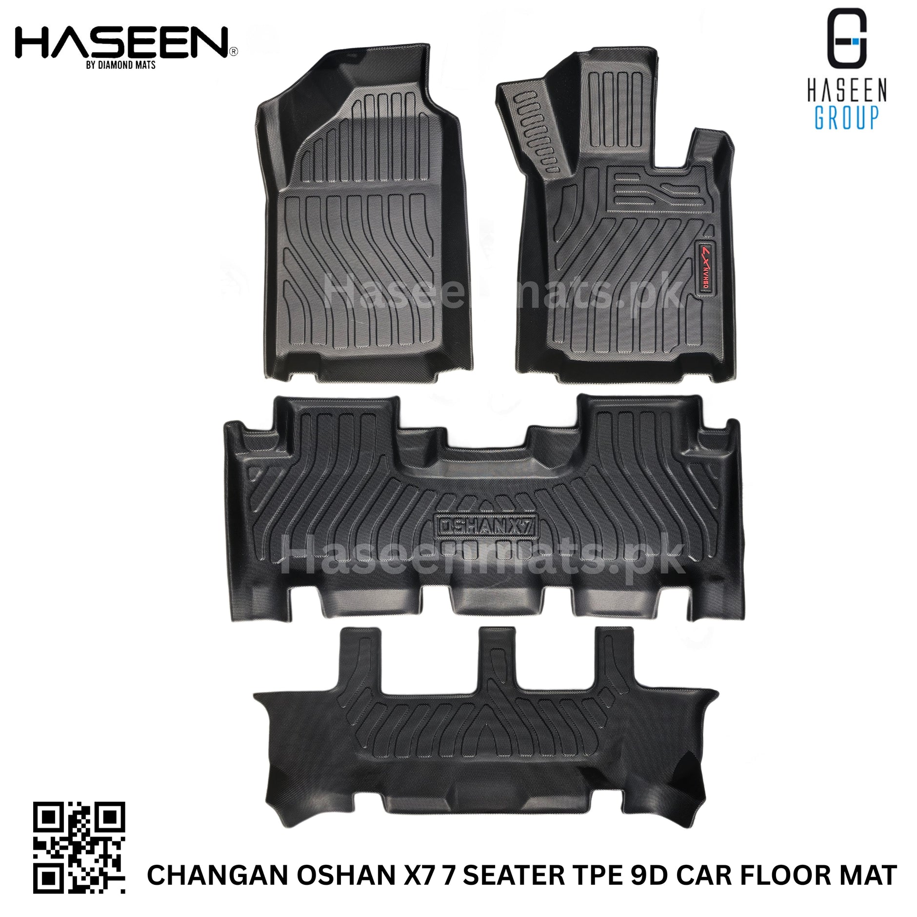 Changan Oshan X7 7 Seater 9D TPE Floor Mats – Custom Fit Heavy Duty Waterproof