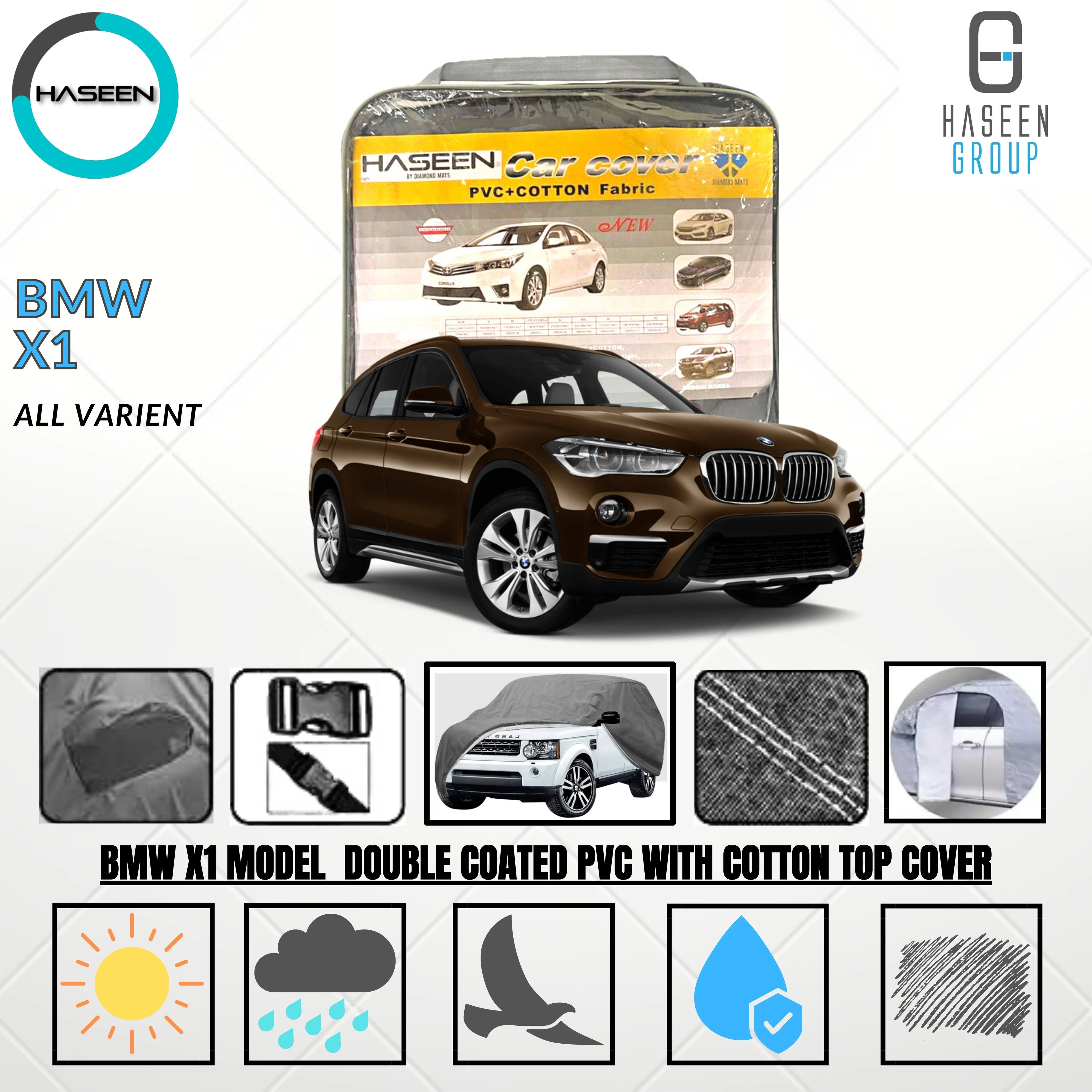 BMW X1 Oxford + Needle Cotton Top Cover
