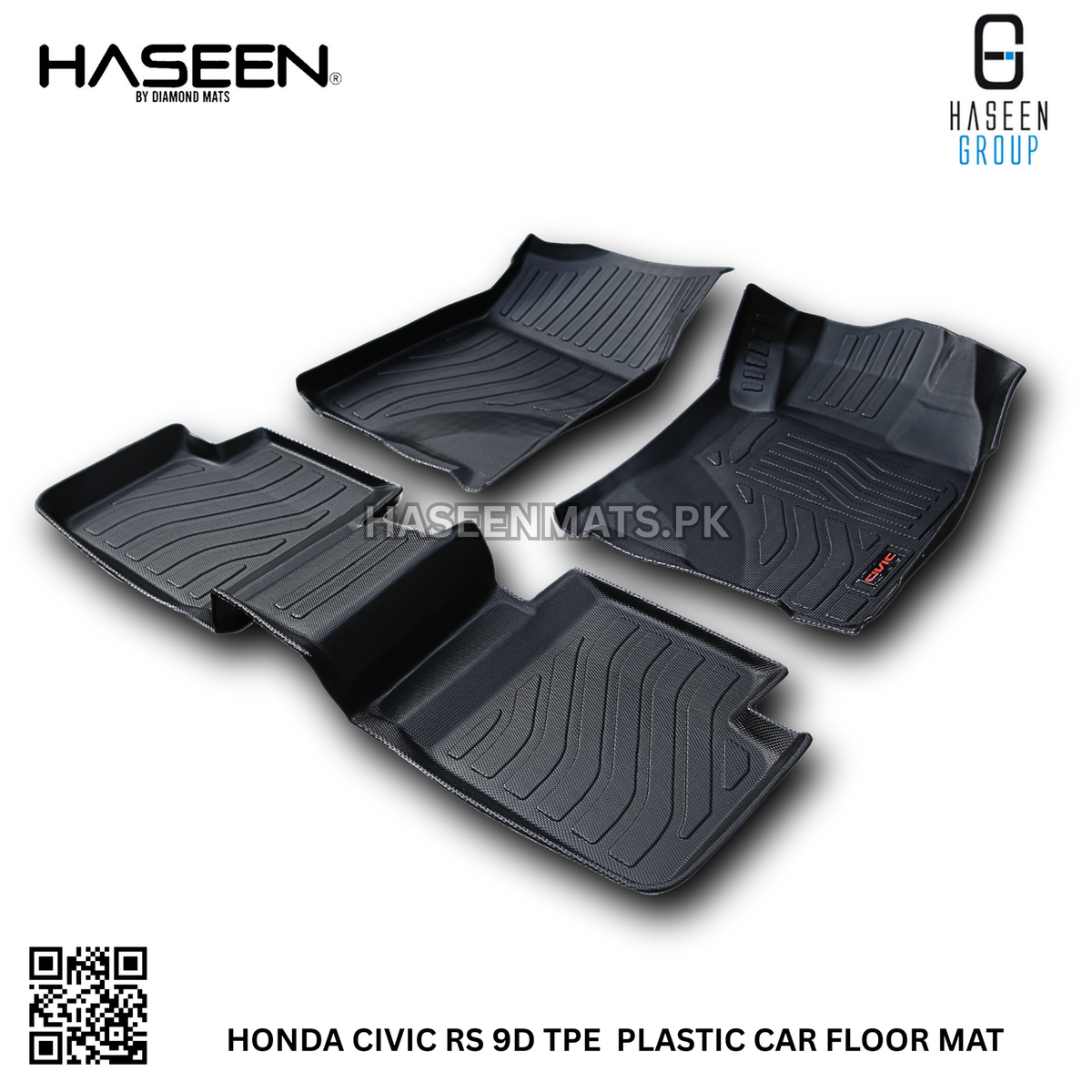 Honda Civic RS 2022-2026 9D TPE Floor Mats – Custom Fit Heavy Duty Waterproof