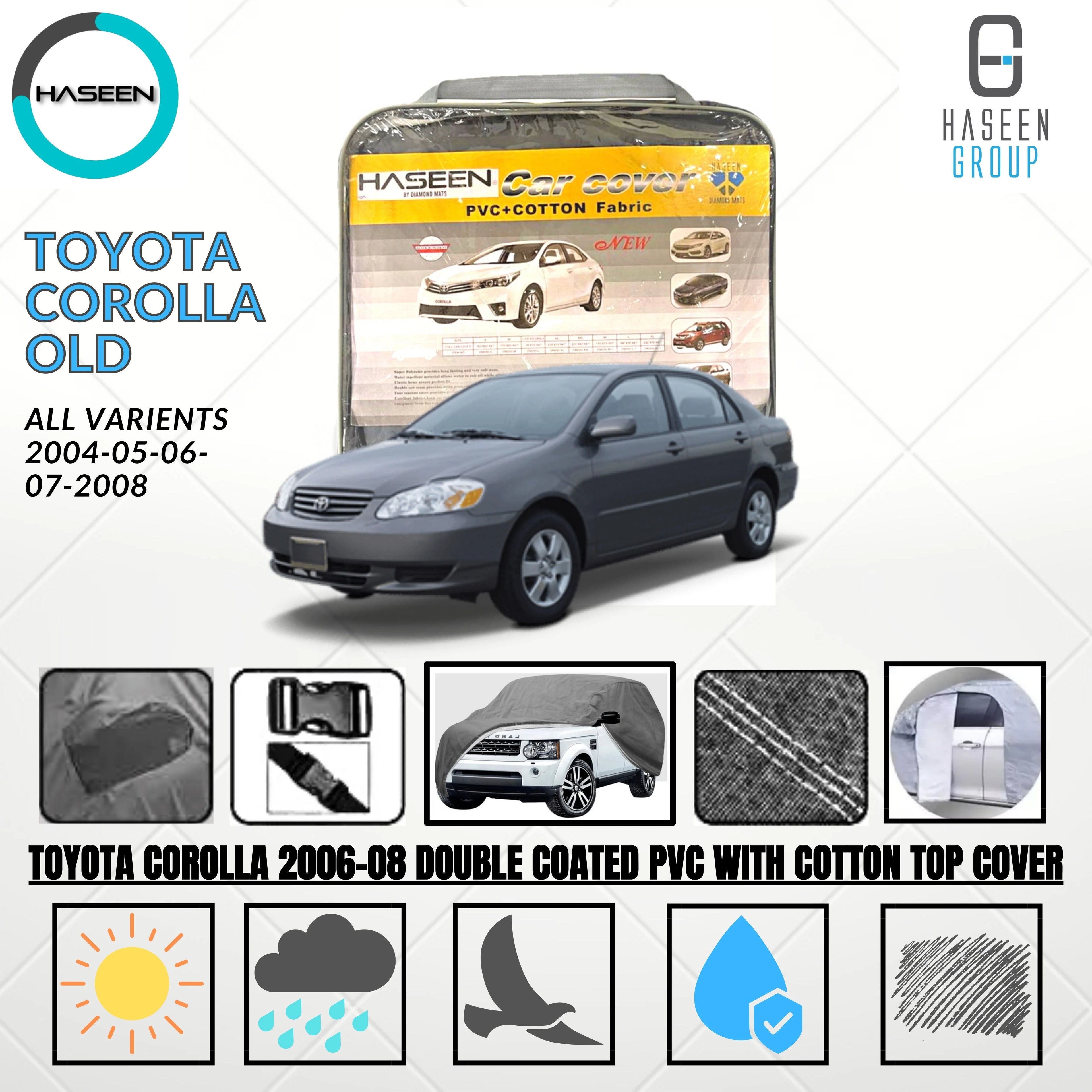 Toyota Corolla Old 2002-2008 Oxford + Needle Cotton Top Cover