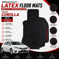 Toyota Corolla 2014-2026 Latex Rubber PVC Floor Mats – Custom Fit Waterproof Heavy Duty | Haseen