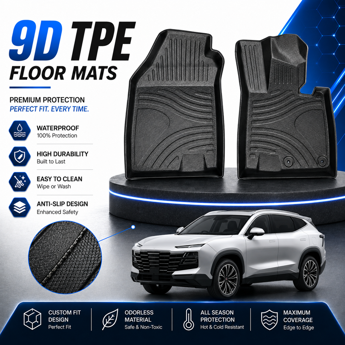 Jetour Dashing 9D TPE Plastic Floor Mats