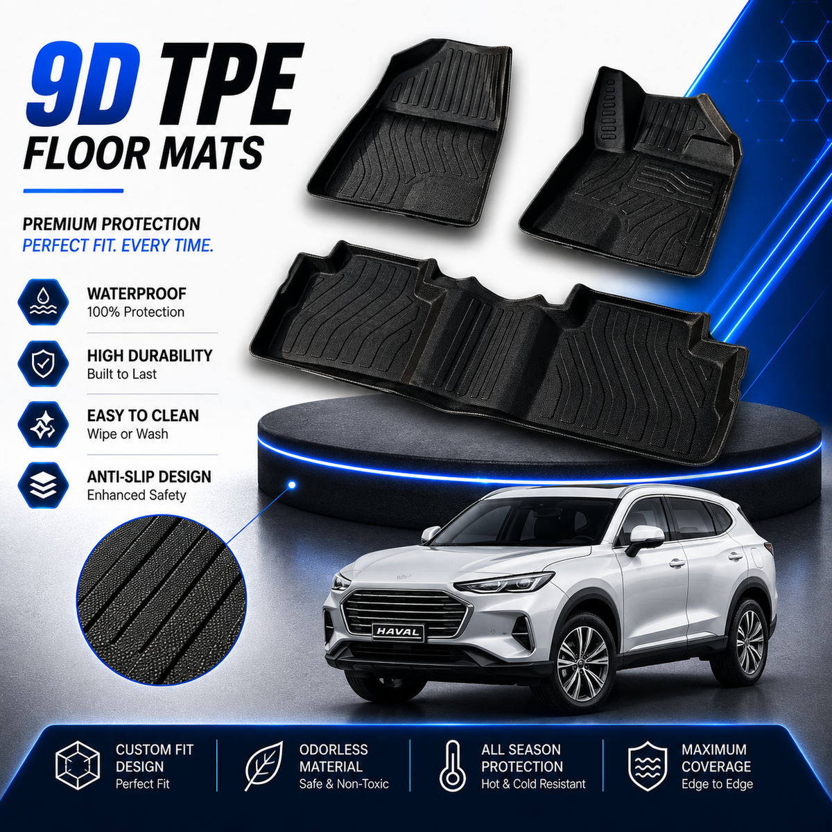 GWM Haval Jolion 9D TPE Plastic Floor Mat