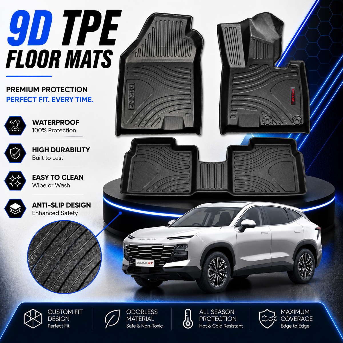 Jetour Dashing 9D TPE Plastic Floor Mats