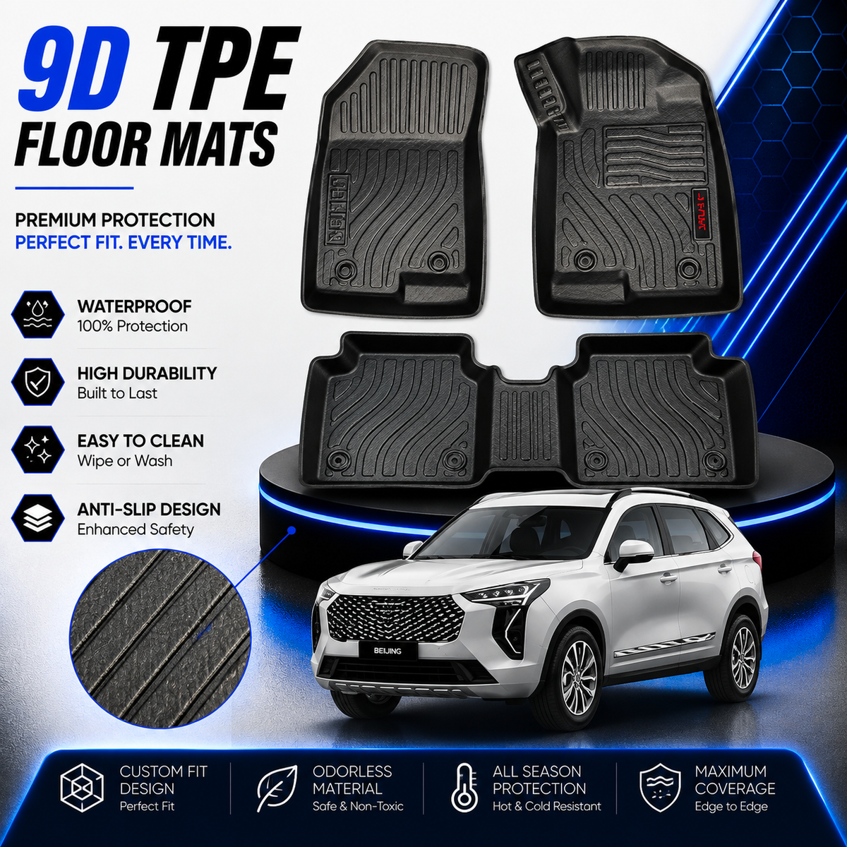 GWM Haval Jolion 9D TPE Plastic Floor Mat