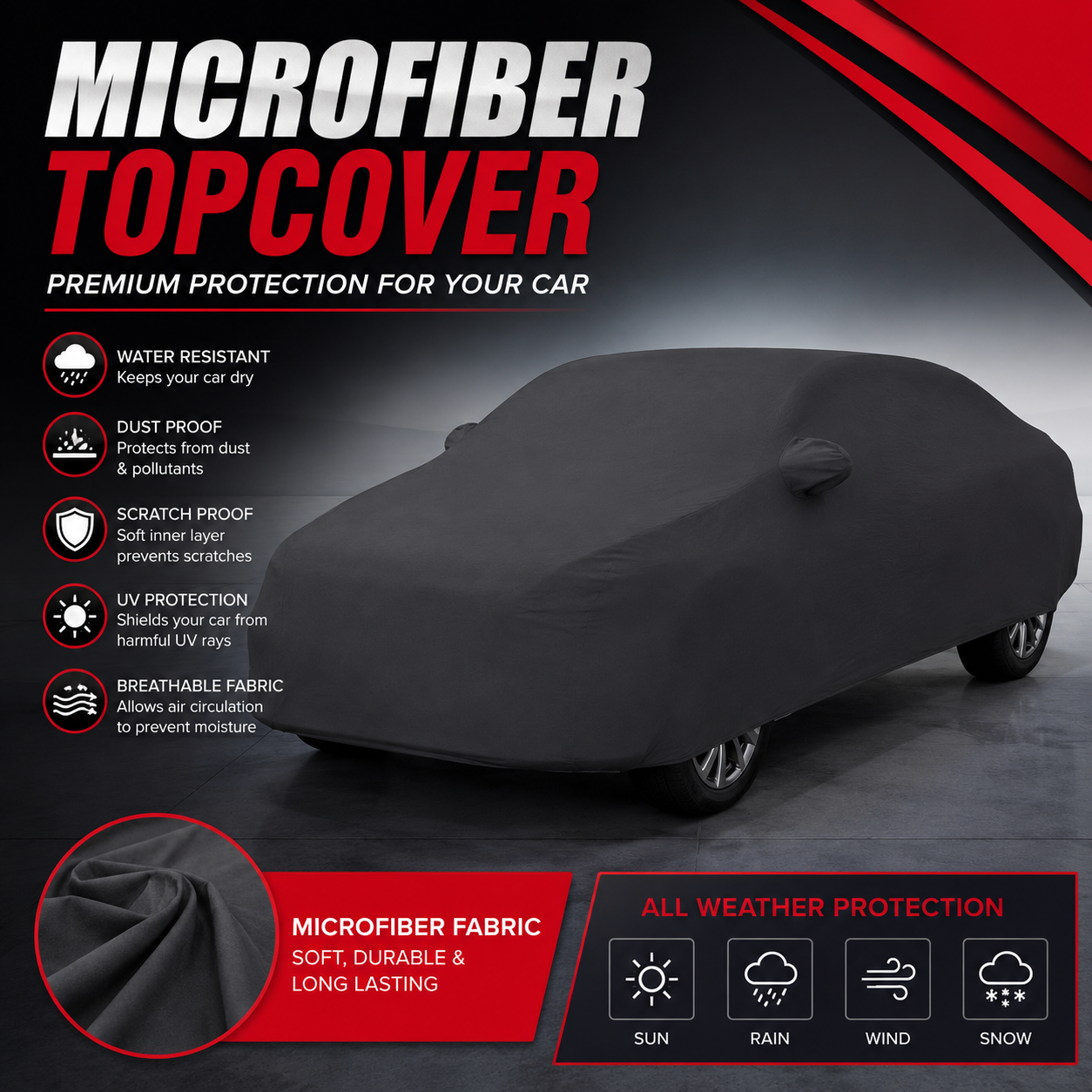 Kia Picanto 2019-Present Microfiber Top Cover
