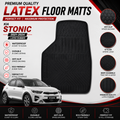 Kia Stonic 2021-2024 Latex Rubber PVC Floor Mats – Custom Fit Waterproof Heavy Duty | Haseen