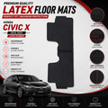Honda Civic X 2016-2021 Latex Rubber PVC Floor Mats – Custom Fit Waterproof Heavy Duty | Haseen