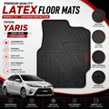 Toyota Yaris 2019-2026 Latex Rubber PVC Floor Mats – Custom Fit Waterproof Heavy Duty | Haseen