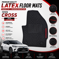 Toyota Cross 2024 Latex Rubber PVC Floor Mats – Custom Fit Waterproof Heavy Duty | Haseen