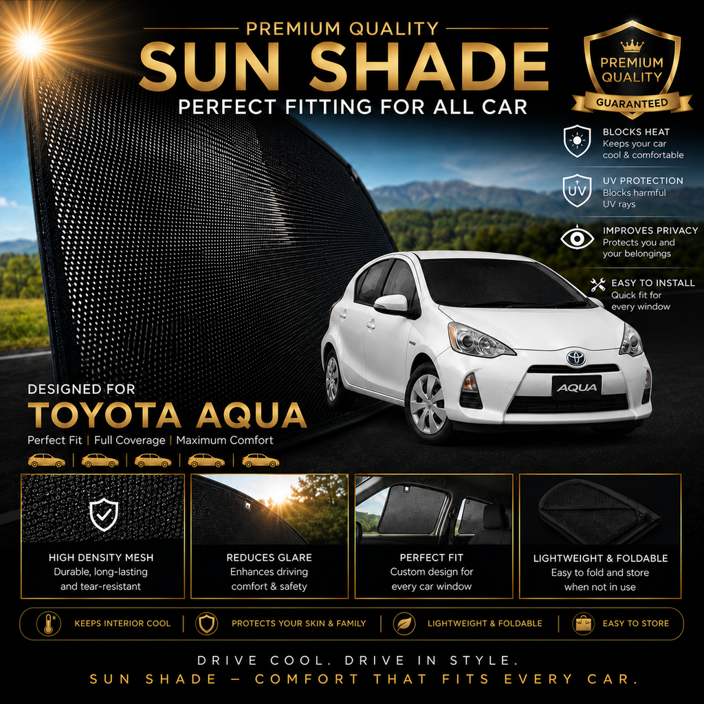 Toyota Aqua 2012-2025 Car Window Sun Shades