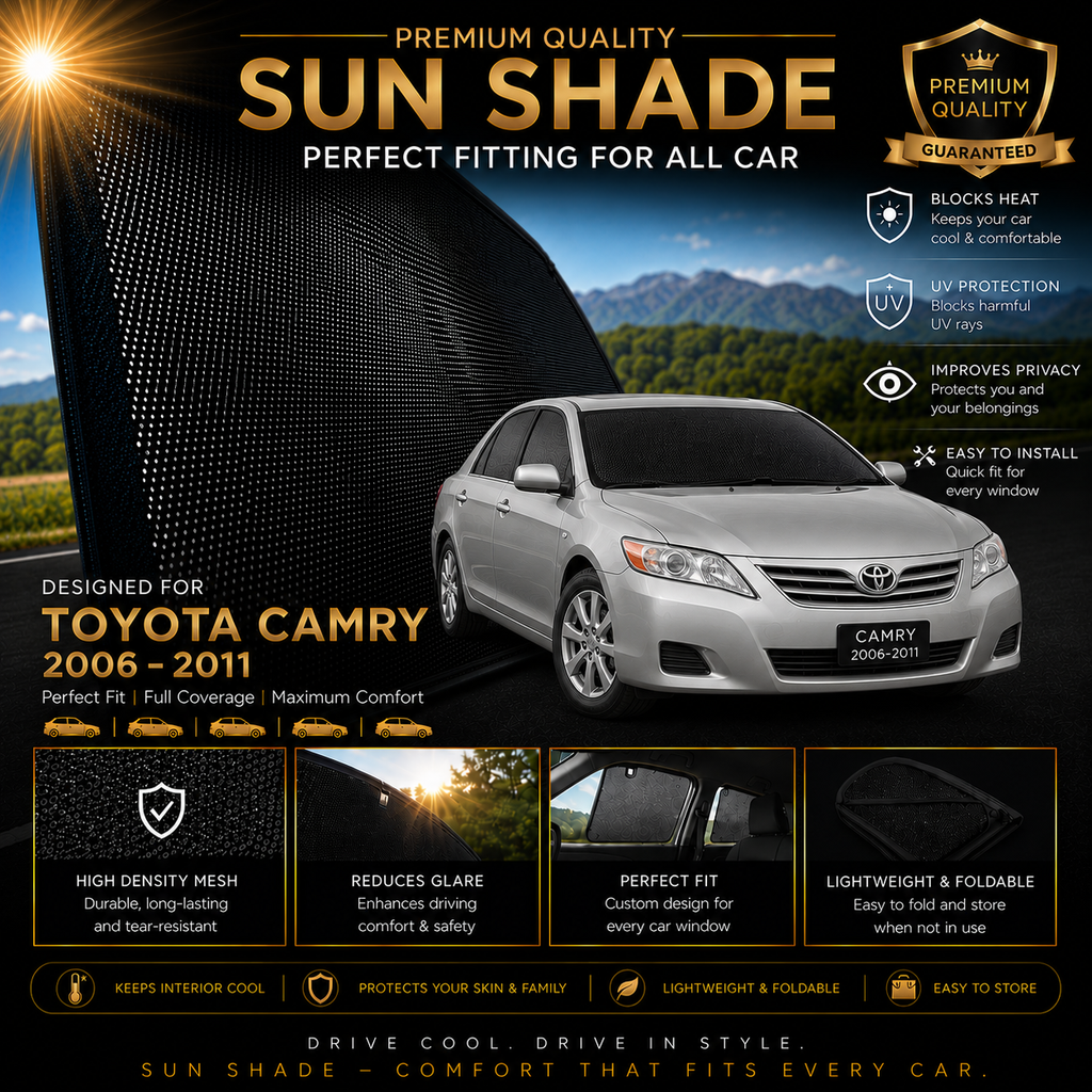 Toyota Camry 2006–2011 Car Window Sun Shades