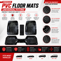 Universal 888 3 Piece PVC Diamond Series Car Floor Mat