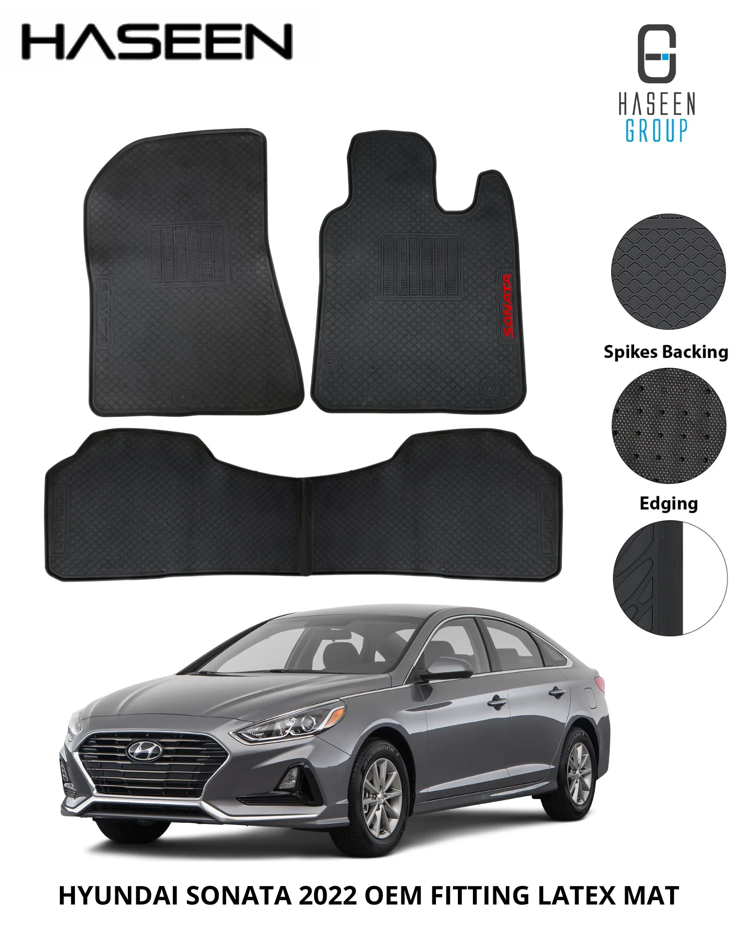 Hyundai Sonata 2021-Present Latex Rubber Car Floor Mat
