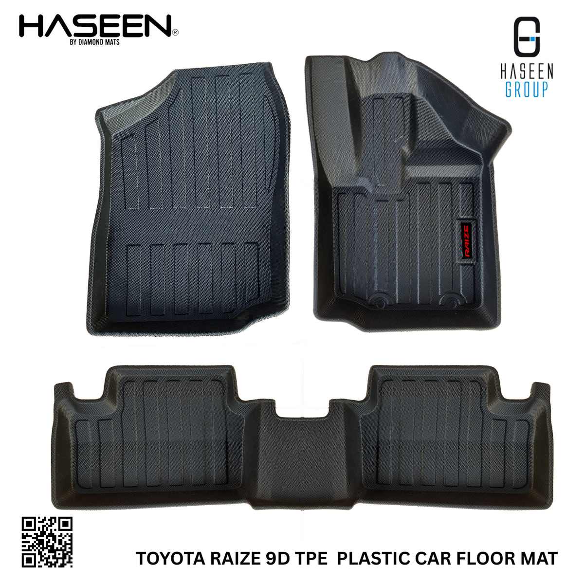 Toyota Raize 9D TPE Floor Mats – Custom Fit Heavy Duty Waterproof