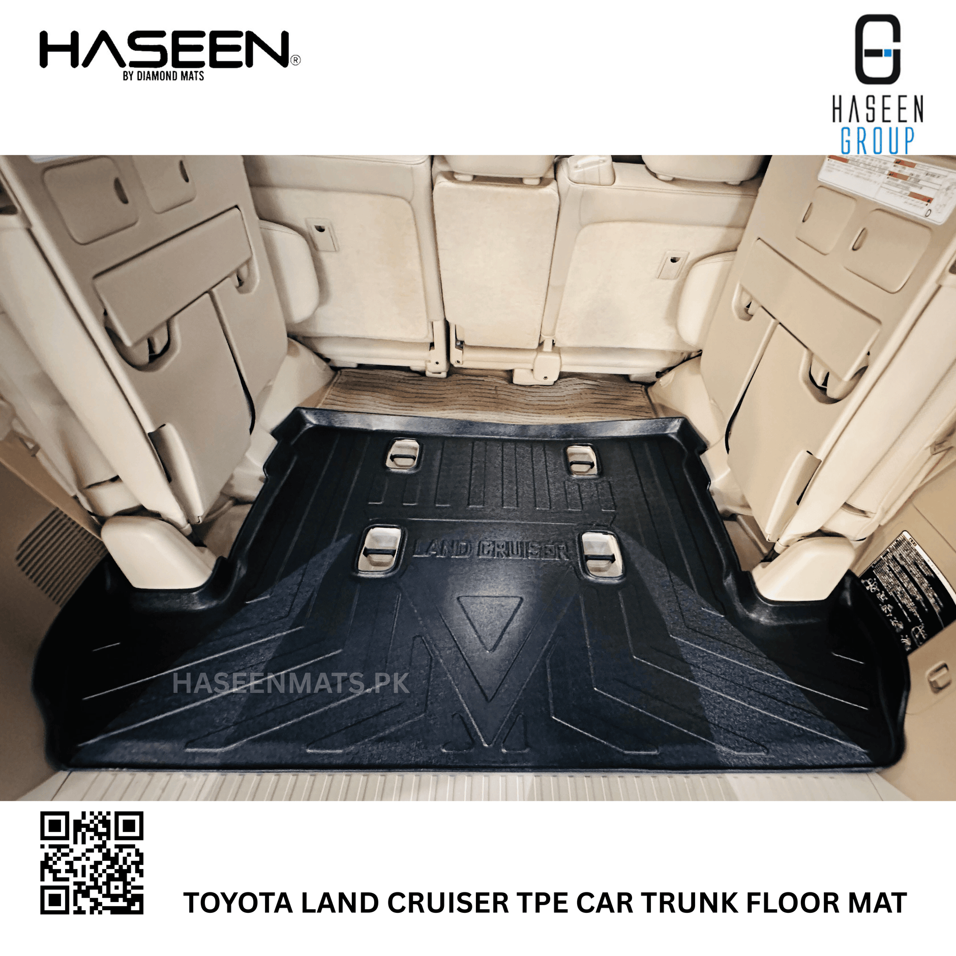 Toyota Land Cruiser TPE Trunk Mat – Diggi Tray Boot Liner, Custom Fit Waterproof