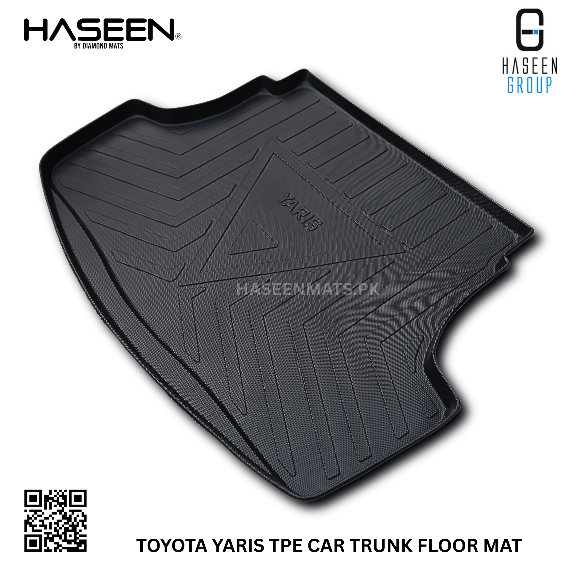 Toyota Yaris 2019-2026 TPE Trunk Mat – Diggi Tray Boot Liner, Custom Fit Waterproof